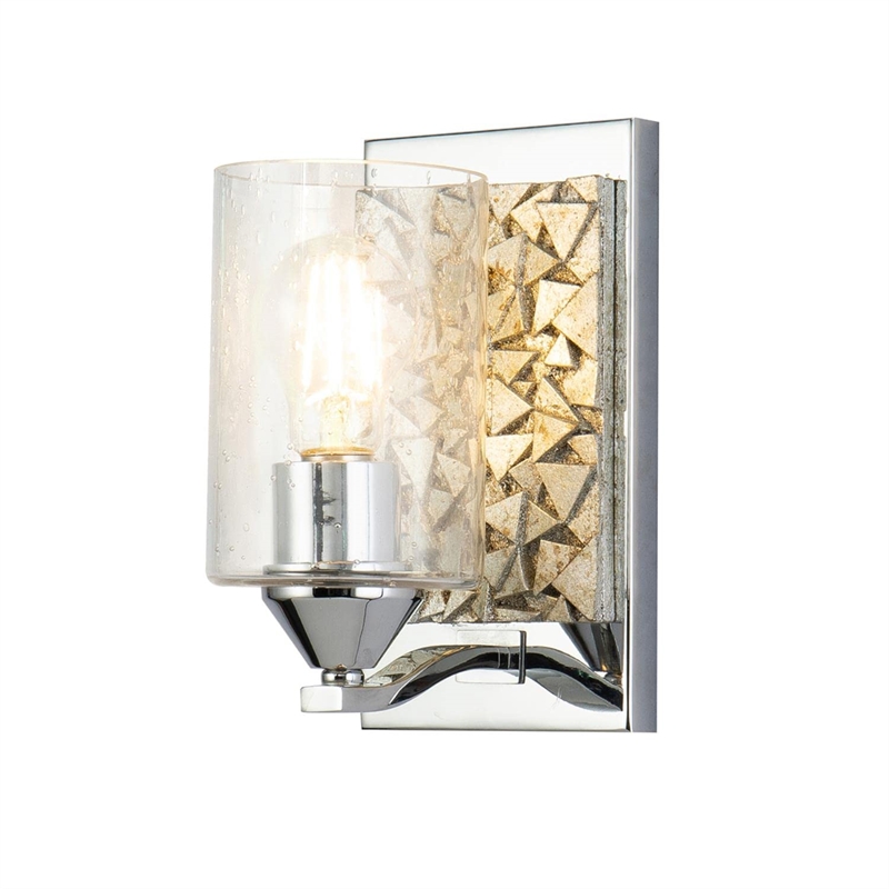 Bowery Hill 1-light Metal Bath Vanity Light in Polished Chrome/Silver