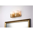 Bowery Hill Transitional 2-light Metal Bath Vanity Light in Gold Leaf