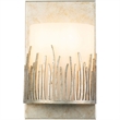 Bowery Hill Transitional 1-light Metal Bath Vanity Light in Silver Leaf