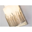 Bowery Hill Transitional 1-light Metal Bath Vanity Light in Silver Leaf