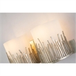 Bowery Hill Transitional 2-light Metal Bath Vanity Light in Silver Leaf