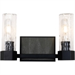 Bowery Hill 2-light Transitional Metal Bath Vanity Light in Black/Gray