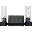 Bowery Hill 2-light Transitional Metal Bath Vanity Light in Black/Gray