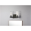 Bowery Hill 2-light Transitional Metal Bath Vanity Light in Black/Gray