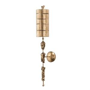 Bowery Hill Transitional 1-light Traditional Resin Sconce in Gold Leaf
