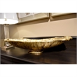 Bowery Hill Modern Transitional Resin Decorative Bowl in Gold Leaf