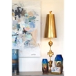 Bowery Hill Modern Transitional Resin Table Lamp in Gold Leaf
