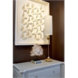 Bowery Hill Transitional Metal Buffet Lamp in Gold Leaf/Creme