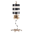 Bowery Hill Modern Transitional Metal Table Lamp in Black/Cream