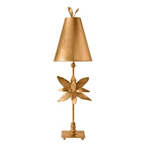 Bowery Hill Modern Transitional Metal Table Lamp in Gold Leaf