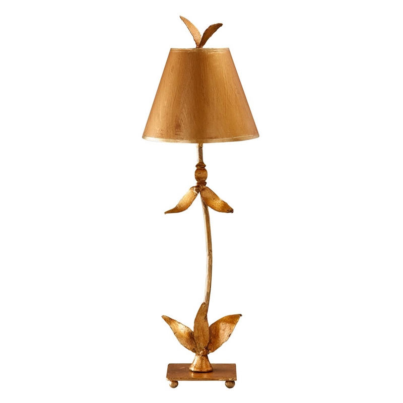 Bowery Hill Modern Transitional Metal Table Lamp in Gold Leaf