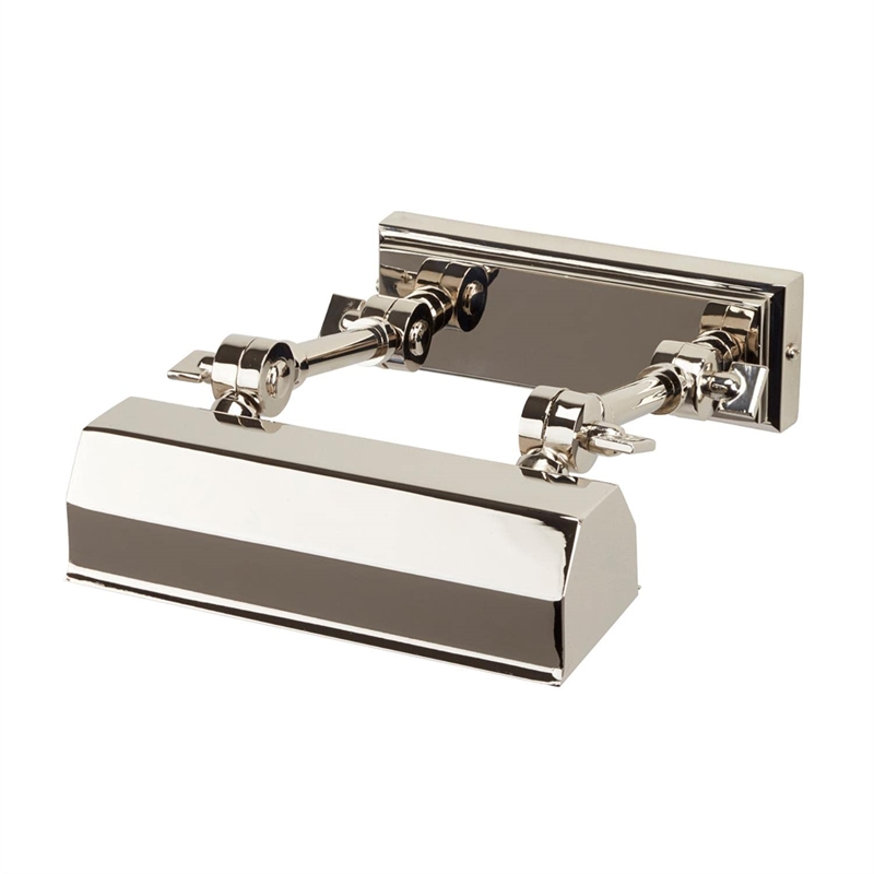 Bowery Hill 1-Light Small Metal Wall Sconce in Polished Nickel