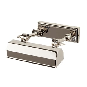 Bowery Hill 1-Light Small Metal Wall Sconce in Polished Nickel