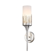 Bowery Hill 1-Light Transitional Metal Wall Sconce in Silver