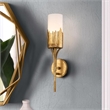 Bowery Hill 1-Light Modern Transitional Metal Wall Sconce in Gold