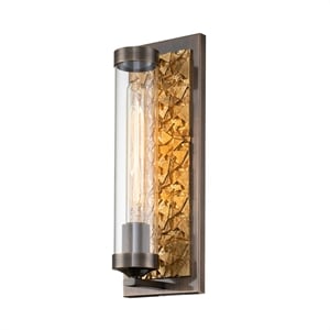 Bowery Hill 1-Light Transitional Metal Wall Sconce in Dark Bronze