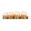 Bowery Hill 4-Light Modern Transitional Metal Bath Bar in Gold