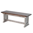 Bowery Hill 4pc Corner Breakfast Nook Set- Gray Brown Dining Table and Bench