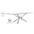 Bowery Hill Glass Dining Table in Chrome with Sturdy Stainless Steel Base