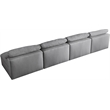 Bowery Hill Upholstered Deluxe Cream Linen Fabric Modular Armless Sofa
