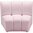 Bowery Hill Contemporary Upholstered Pink Velvet Modular Chair
