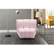 Bowery Hill Contemporary Upholstered Pink Velvet Modular Chair