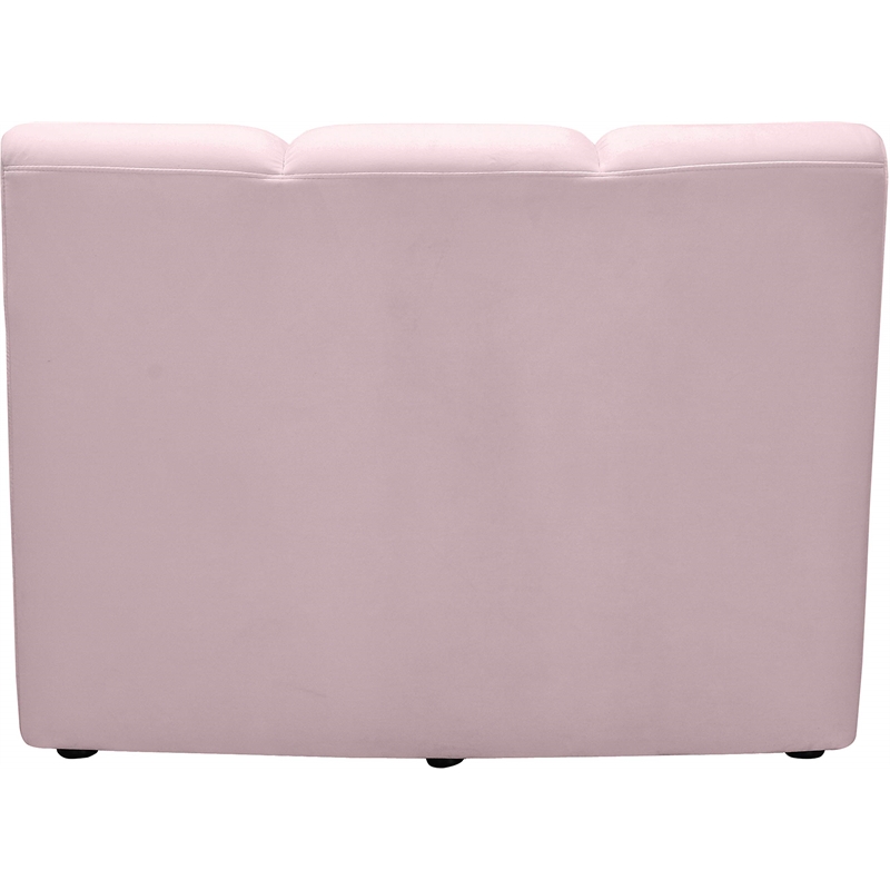 Bowery Hill Contemporary Upholstered Pink Velvet Modular Chair