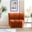 Bowery Hill Contemporary Upholstered Cognac Velvet Modular Chair