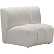 Bowery Hill Contemporary Upholstered Cream Velvet Modular Chair