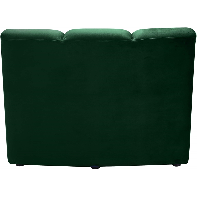 Bowery Hill Contemporary Upholstered Green Velvet Modular Chair