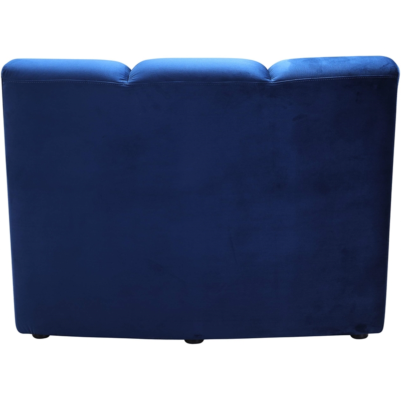 Bowery Hill Contemporary Upholstered Navy Velvet Modular Chair