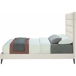 Bowery Hill Contemporary Deep Button Tufted Soft Cream Velvet Full Bed