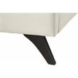 Bowery Hill Contemporary Deep Button Tufted Soft Cream Velvet Full Bed