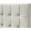 Bowery Hill Contemporary Deep Button Tufted Soft Cream Velvet Queen Bed
