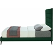 Bowery Hill Contemporary Deep Button Tufted Soft Green Velvet Queen Bed