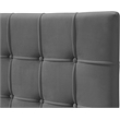 Bowery Hill Contemporary Deep Button Tufted Soft Gray Velvet Full Bed