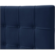 Bowery Hill Contemporary Deep Button Tufted Soft Navy Velvet Full Bed