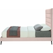 Bowery Hill Contemporary Deep Button Tufted Soft Pink Velvet King Bed