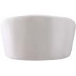 Bowery Hill Contemporary Curved Back Upholstered Cream Velvet Chair