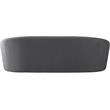 Bowery Hill Contemporary Curved Back Upholstered Gray Velvet Sofa
