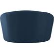 Bowery Hill Contemporary Curved Back Upholstered Navy Velvet Chair