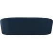 Bowery Hill Contemporary Curved Back Upholstered Navy Velvet Sofa