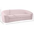 Bowery Hill Contemporary Curved Back Upholstered Pink Velvet Sofa