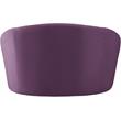 Bowery Hill Contemporary Curved Back Upholstered Purple Velvet Chair