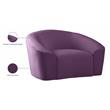 Bowery Hill Contemporary Curved Back Upholstered Purple Velvet Chair