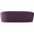Bowery Hill Contemporary Curved Back Upholstered Purple Velvet Sofa
