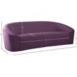 Bowery Hill Contemporary Curved Back Upholstered Purple Velvet Sofa