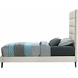 Bowery Hill Contemporary Deep Button Tufted Soft Cream Velvet Twin Bed