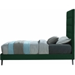 Bowery Hill Contemporary Deep Button Tufted Soft Green Velvet Twin Bed