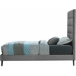 Bowery Hill Contemporary Deep Button Tufted Soft Gray Velvet Twin Bed